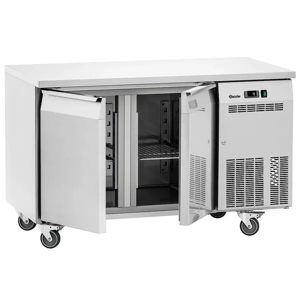 Koelwerkbank | EASY | 285L | 2 Deuren (1/1 GN) | 0°C/+8°C | Geforceerd | Wielen (Geremd) | 1350x700x850(h)mm