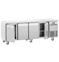 Bartscher Koelwerkbank | EASY | 565L | 4 Deuren (1/1 GN) | 0°C/+8°C | Geforceerd | Wielen (Geremd) | 2250x700x850(h)mm
