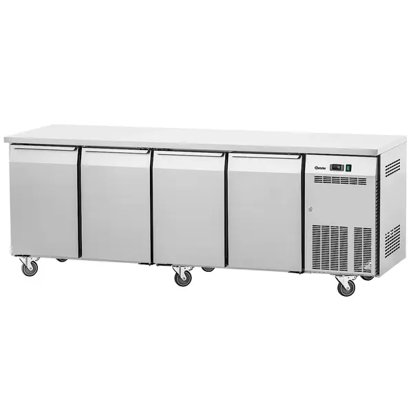 Koelwerkbank | EASY | 565L | 4 Deuren (1/1 GN) | 0°C/+8°C | Geforceerd | Wielen (Geremd) | 2250x700x850(h)mm