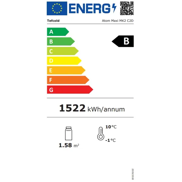Koelkast | ATOM MAXI | 1081L | Zwart | -1°C/+10°C | Geforceerd | Draaideuren | Wielen | 1253x710x2003(h)mm