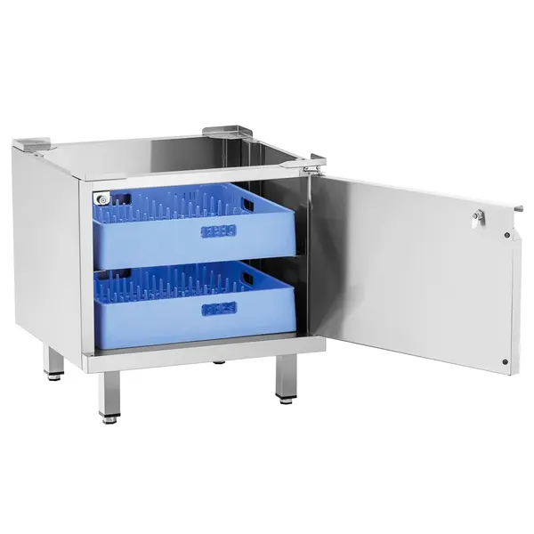 Onderkast Vaatwasser | RVS | 2 Niveaus (500x500) | Draaideur | Stelpoten | 607x570x645(h)mm