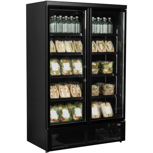 Koelkast | ATOM MAXI | 1081L | Zwart | -1°C/+10°C | Geforceerd | Draaideuren | Wielen | 1253x710x2003(h)mm