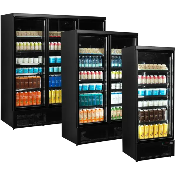 Koelkast | ATOM MAXI | 1664L | Zwart | -1°C/+10°C | Geforceerd | Draaideuren | Wielen | 1880x710x2003(h)mm