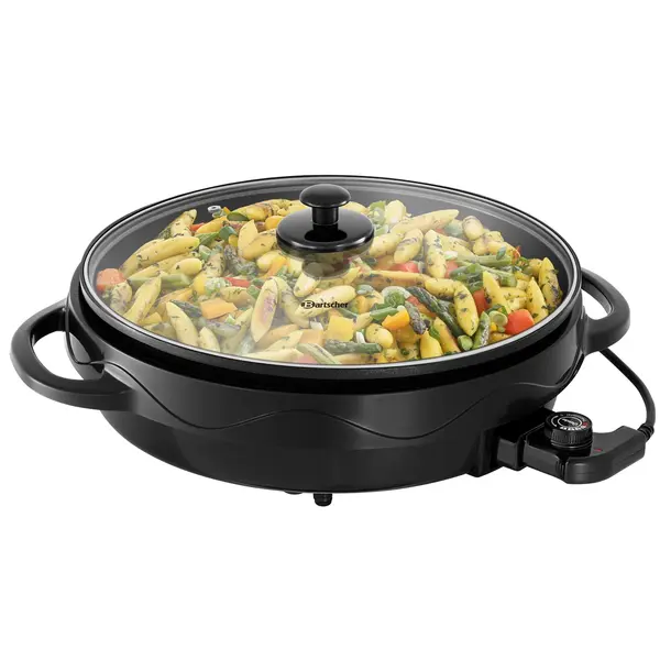 Multibraadpan | Zwart | Aluminium/Kunststof | 7L | Antiaanbaklaag | Uitneembare Pan (Ø360mm) | 1.75kW (230V) | 500x470x190(h)mm