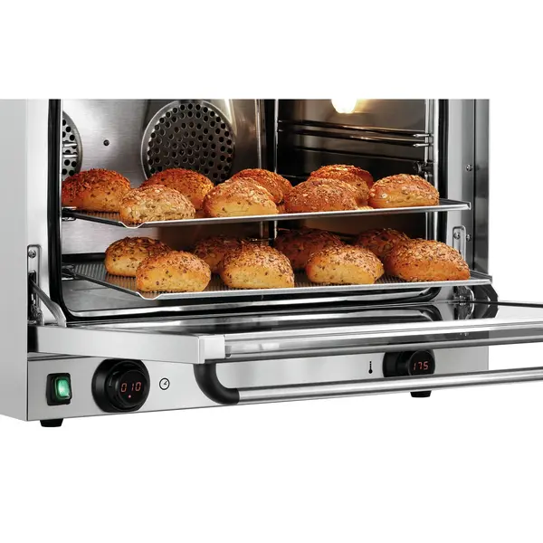 Heteluchtoven | SERIE AT | 4 Niveaus (1/1 GN) | Elektrisch | 50°C/300°C | 3kW (230V) | 700x635x540(h)mm