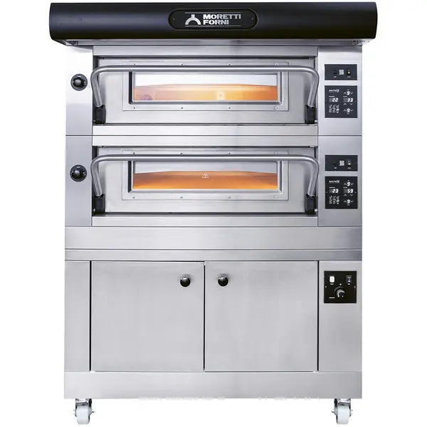 Pizzaoven | serieP AMALFI-C | Elektrisch | 9x Ø30cm | 25°C/450°C | 9.6kW (400V) | Stapelbaar | 1320x1423x400(h)mm