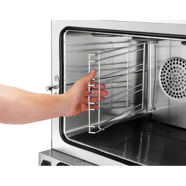 Heteluchtoven | SERIE AT | 4 Niveaus (1/1 GN) | Elektrisch | 50°C/300°C | 3kW (230V) | Bevochtiging (Handmatig) | Grillfunctie | 700x675x550(h)mm