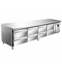 Saro Koelwerkbank | Laag Model | 314L | 8 Laden (1/1 GN) | -2°C/+8°C | Geforceerd | 2230x700x700(h)mm