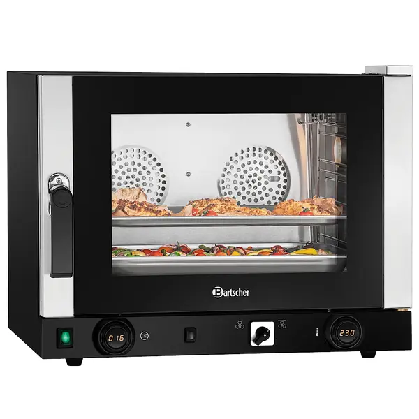 Heteluchtoven | SERIE AT | 4 Niveaus (1/1 GN) | Elektrisch | 50°C/300°C | 3kW (230V) | Bevochtiging (Handmatig) | Grillfunctie | 700x675x560(h)mm