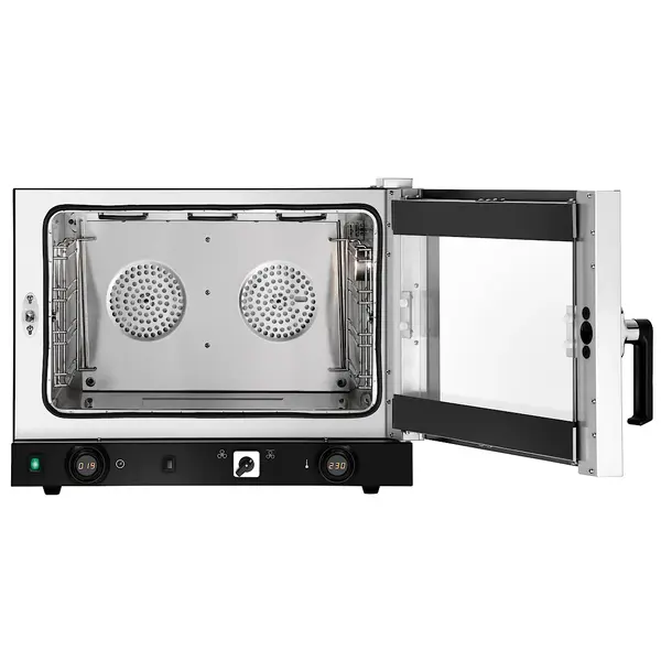 Heteluchtoven | SERIE AT | 4 Niveaus (1/1 GN) | Elektrisch | 50°C/300°C | 3kW (230V) | Bevochtiging (Handmatig) | Grillfunctie | 700x675x560(h)mm