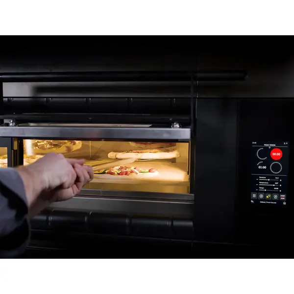 Pizzaoven | serieX X100E | Elektrisch | 6x Ø30cm | 25°C/400°C | 8.8kW (400V) | Stapelbaar | Touchscreen | WiFi + App | 1431x1161x360(h)mm