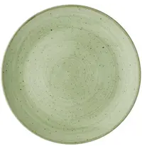Churchill Coupeborden | STONECAST | Keramiek | Groen | 12 Stuks | Ø217mm