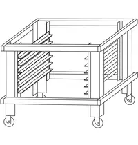 Moretti Forni Onderstel | Moretti Forni serieX X100E Pizzaoven | Max. 1 Bakkamer | Wielen (Geremd) | 1370x1030x950(h)mm
