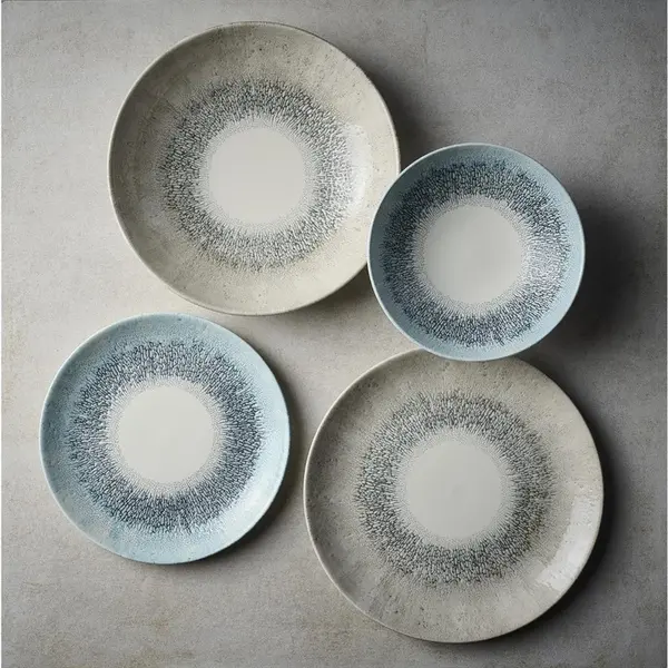 Coupeborden | STUDIO PRINTS FUSION | Keramiek | Aquamarijn | 12 Stuks | Ø217mm