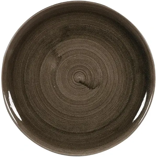 Coupeborden | STONECAST PATINA | Porselein | Donkerbruin | 6 Stuks | Ø324mm