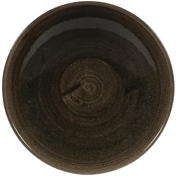 Coupeschalen | STONECAST PATINA | Porselein | Donkerbruin | 12 Stuks | Ø182x30(h)mm