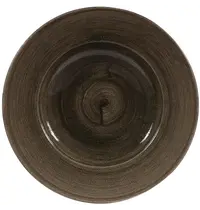 Churchill Diepe Borden | STONECAST PATINA | Porselein | Donkerbruin | 12 Stuks | Ø280mm