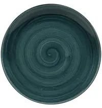 Churchill Coupeborden | STONECAST PATINA | Porselein | Donkergroen | 12 Stuks | Ø260mm 