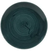 Churchill Coupeborden | STONECAST PATINA | Porselein | Donkergroen | 12 Stuks | Ø217mm