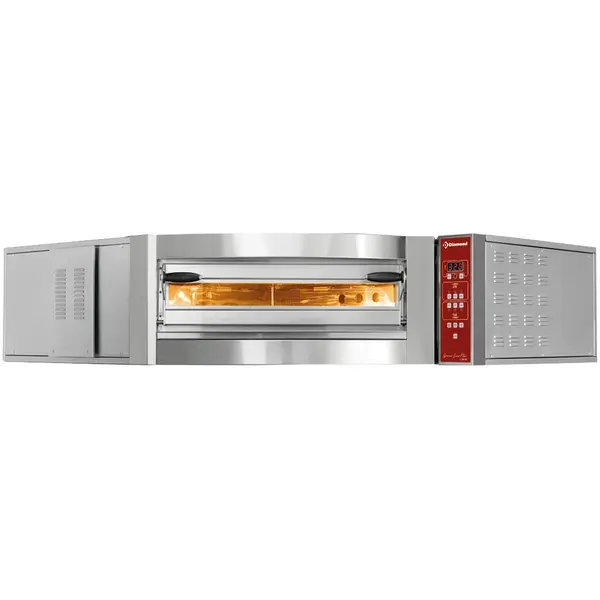 Hoek-Pizzaoven | Elektrisch | 8x Ø35cm | ≤400°C | 11.8kW (230V) | Stapelbaar | 1445x1639x430(h)mm