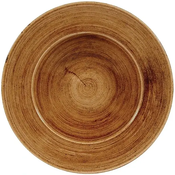 Diepe Borden | STONECAST PATINA | Porselein | Bruin | 12 Stuks | Ø280mm