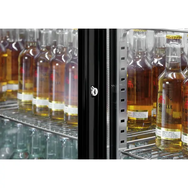 Barkoelkast | 280L | Zwart | +1°C/+9°C | Statisch + Ventilator | Schuifdeuren | 1335x525x850(h)mm