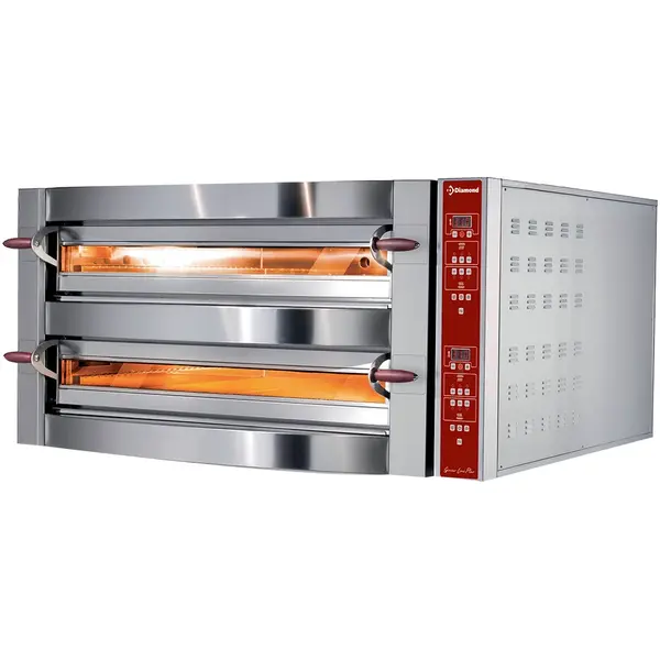 Pizzaoven | Elektrisch | 9+9x Ø35cm | ≤400°C | 25.2kW (230V) | Stapelbaar | 1550x1460x780(h)mm