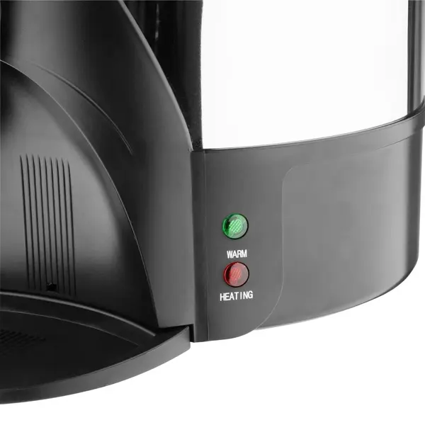 Koffiepercolator | RVS/Zwart | 15L | 1.5kW (230V) | Dubbelwandig | Lekbak | 330x350x560(h)mm