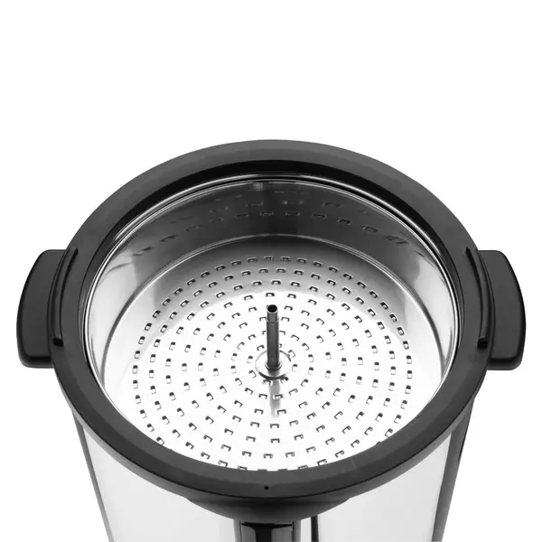 Koffiepercolator | RVS/Zwart | 15L | 1.5kW (230V) | Dubbelwandig | Lekbak | 330x350x560(h)mm