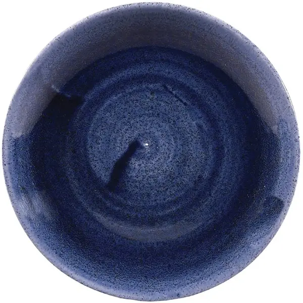 Coupeborden | STONECAST PATINA | Porselein | Donkerblauw | 12 Stuks | Ø165mm