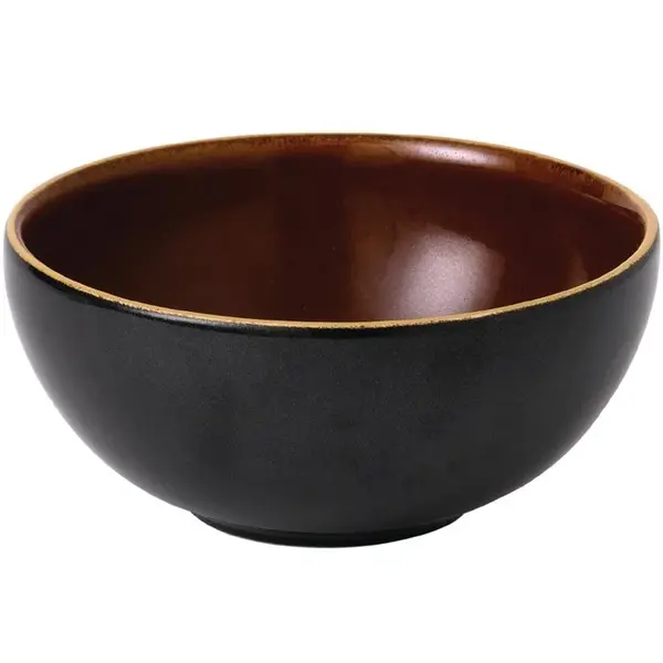 Kommen | NOURISH | Porselein | Zwart | 77cl | 6 Stuks | Ø155x70(h)mm