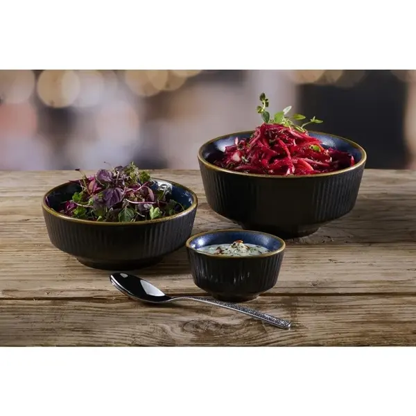 Soepkommen | NOURISH | Keramiek | Zwart | 40cl | 12 Stuks | Ø130x62(h)mm