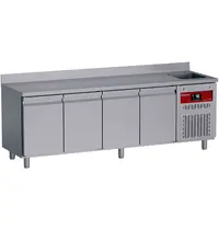 Diamond Koelwerkbank | GASTRO LINE EVO | 550L | 4 Deuren (1/1 GN) | -2°C/+8°C | Geforceerd | Achteropstand | Spoelbak | Werkblad Afneembaar | 2375x700x850/1000(h)mm 