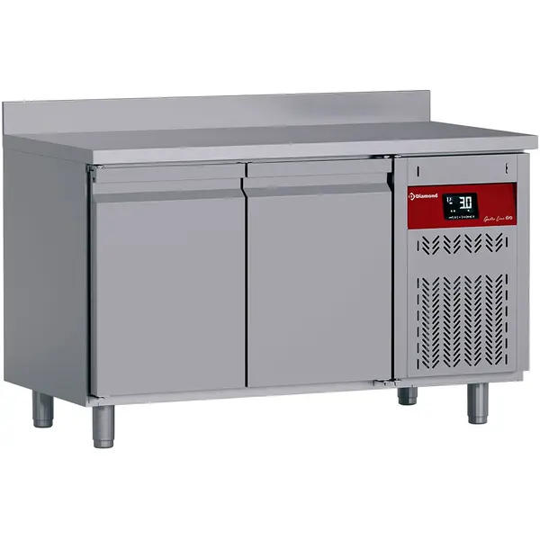 Koelwerkbank | GASTRO LINE EVO | 260L | 2 Deuren (1/1 GN) | -2°C/+8°C | Geforceerd | Achteropstand | Werkblad Afneembaar | 1380x700x850/1000(h)mm