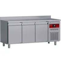 Diamond Koelwerkbank | GASTRO LINE EVO | 405L | 3 Deuren (1/1 GN) | -2°C/+8°C | Geforceerd | Achteropstand | Werkblad Afneembaar | 1840x700x850/1000(h)mm 