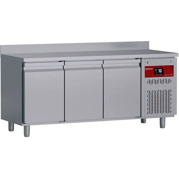 Koelwerkbank | GASTRO LINE EVO | 405L | 3 Deuren (1/1 GN) | -2°C/+8°C | Geforceerd | Achteropstand | Werkblad Afneembaar | 1840x700x850/1000(h)mm