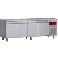 Diamond Koelwerkbank | GASTRO LINE EVO | 550L | 4 Deuren (1/1 GN) | -2°C/+8°C | Geforceerd | Werkblad Afneembaar | 2295x700x850/900(h)mm 