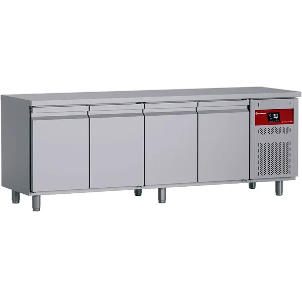 Koelwerkbank | GASTRO LINE EVO | 550L | 4 Deuren (1/1 GN) | -2°C/+8°C | Geforceerd | Werkblad Afneembaar | 2295x700x850/900(h)mm
