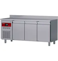 Diamond Koelwerkbank | GASTRO LINE EVO | 405L | 3 Deuren (1/1 GN) | -2°C/+8°C | Geforceerd | Achteropstand | Werkblad Afneembaar | 1840x700x850/1000(h)mm 