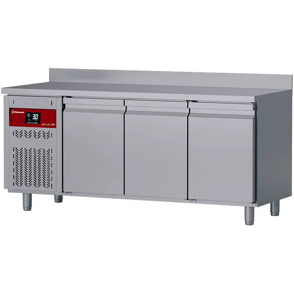 Koelwerkbank | GASTRO LINE EVO | 405L | 3 Deuren (1/1 GN) | -2°C/+8°C | Geforceerd | Achteropstand | Werkblad Afneembaar | 1840x700x850/1000(h)mm