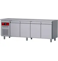 Diamond Koelwerkbank | GASTRO LINE EVO | 550L | 4 Deuren (1/1 GN) | -2°C/+8°C | Geforceerd | Werkblad Afneembaar | 2295x700x850/900(h)mm 