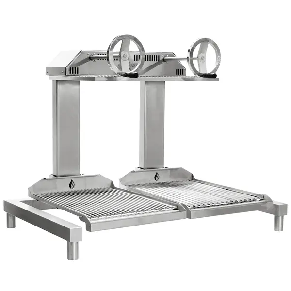 In-/Opbouw Houtskoolgrill | PARRILLA BI | Oppervlak 1000x620 | Verstelbare Grillhoogte/-Hoek | 1250x760x980(h)mm