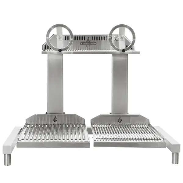 In-/Opbouw Houtskoolgrill | PARRILLA BI | Oppervlak 1000x620 | Verstelbare Grillhoogte/-Hoek | 1250x760x980(h)mm