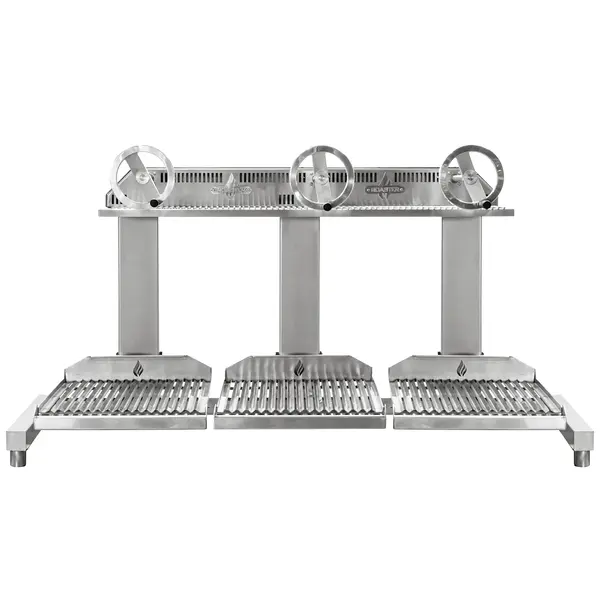 In-/Opbouw Houtskoolgrill | PARRILLA BI | Oppervlak 1500x620 | Verstelbare Grillhoogte/-Hoek | 1800x760x980(h)mm
