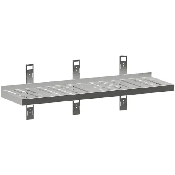 Wandschap | RVS | 1 Niveau | Diepte 300 | Breedte 1000-2000 | Verstelbare Hoogte | Incl. Wandbevestiging