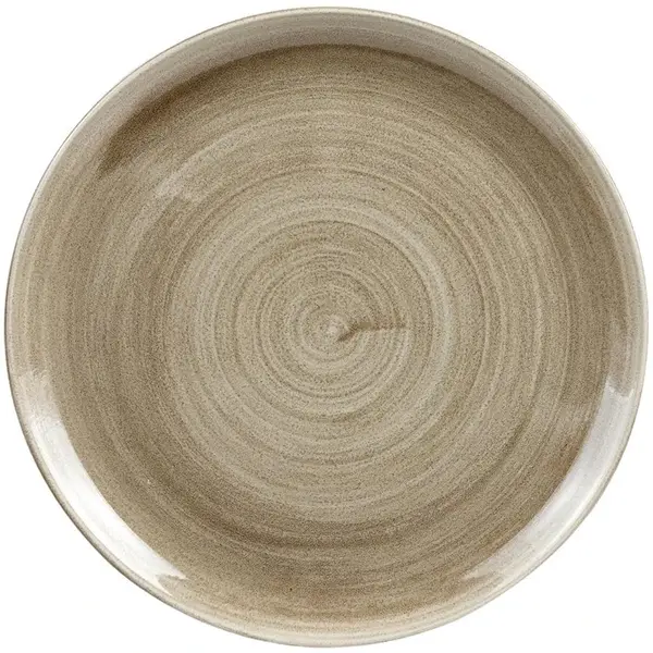 Coupeborden | STONECAST PATINA | Porselein | Taupe | 6 Stuks | Ø324mm