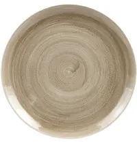 Churchill Coupeborden | STONECAST PATINA | Porselein | Taupe | 12 Stuks | Ø288mm 