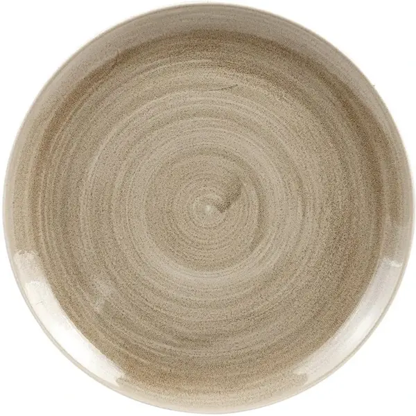 Coupeborden | STONECAST PATINA | Porselein | Taupe | 12 Stuks | Ø288mm