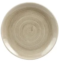 Churchill Coupeborden | STONECAST PATINA | Porselein | Taupe | 12 Stuks | Ø260mm