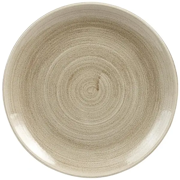 Coupeborden | STONECAST PATINA | Porselein | Taupe | 12 Stuks | Ø260mm